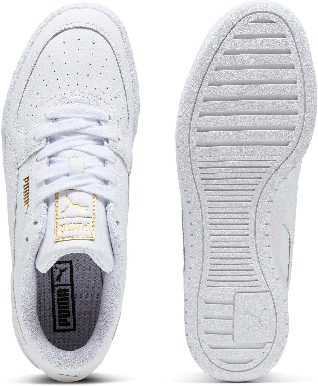 Sneaker PUMA "CA PRO CLASSIC II", Damen, Gr. 39, Textil, weiss (puma weiß), Leder, unifarben, Schuhe Sneaker, für Freizeitaktivitäten, mit atmungsaktivem Mesh-Futter puma weiß 39, Textil