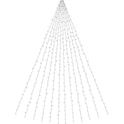OTTO HOME LED-Baummantel "Baumvorhang in unterschiedlichen Längen, Timer (6/18h), Outdoor Indoor", transparent (dunkelgrün), Gesamtlänge 2,55m, Lichterketten, Lichterkette, warmweiß, Blink-/ Timer- u. Memoryfunktion, 5m Zuleitung