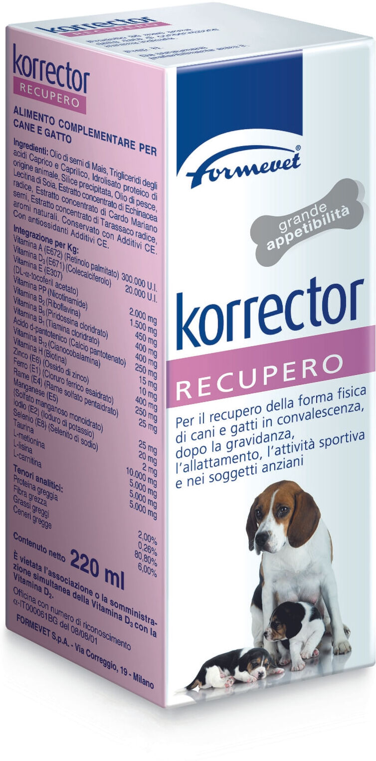 Korrector Recupero Alimento Complementare per Cane e Gatto 220ML