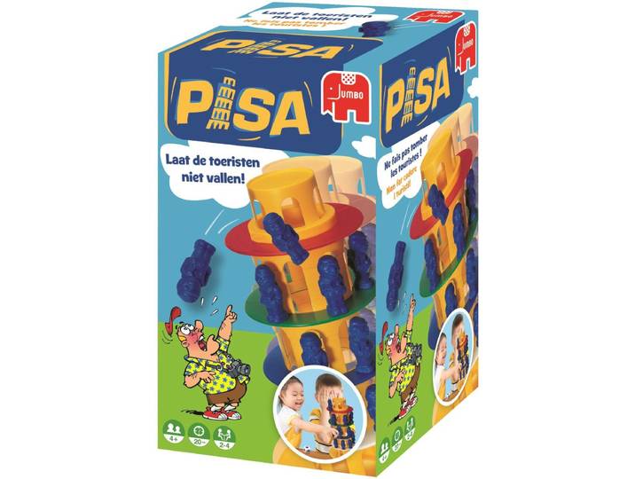 Jumbo Toren van Pisa - Actiespel - Behendigheidsspel - 2 tot 4 spelers