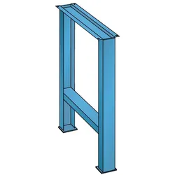Lista, Werkbank Zubehör, Werkbankfuss J 5 - 700...1050 mm (Metall)