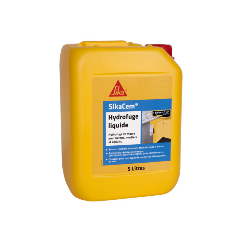 SikaCem vloeibare afdichtingsmortel voor beton en mortel, 5 liter