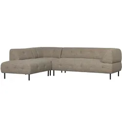 Ecksofa Lloyd aus grobmaschigem Stoff, modern und gemütlich, links, braun, für 4–5 Personen