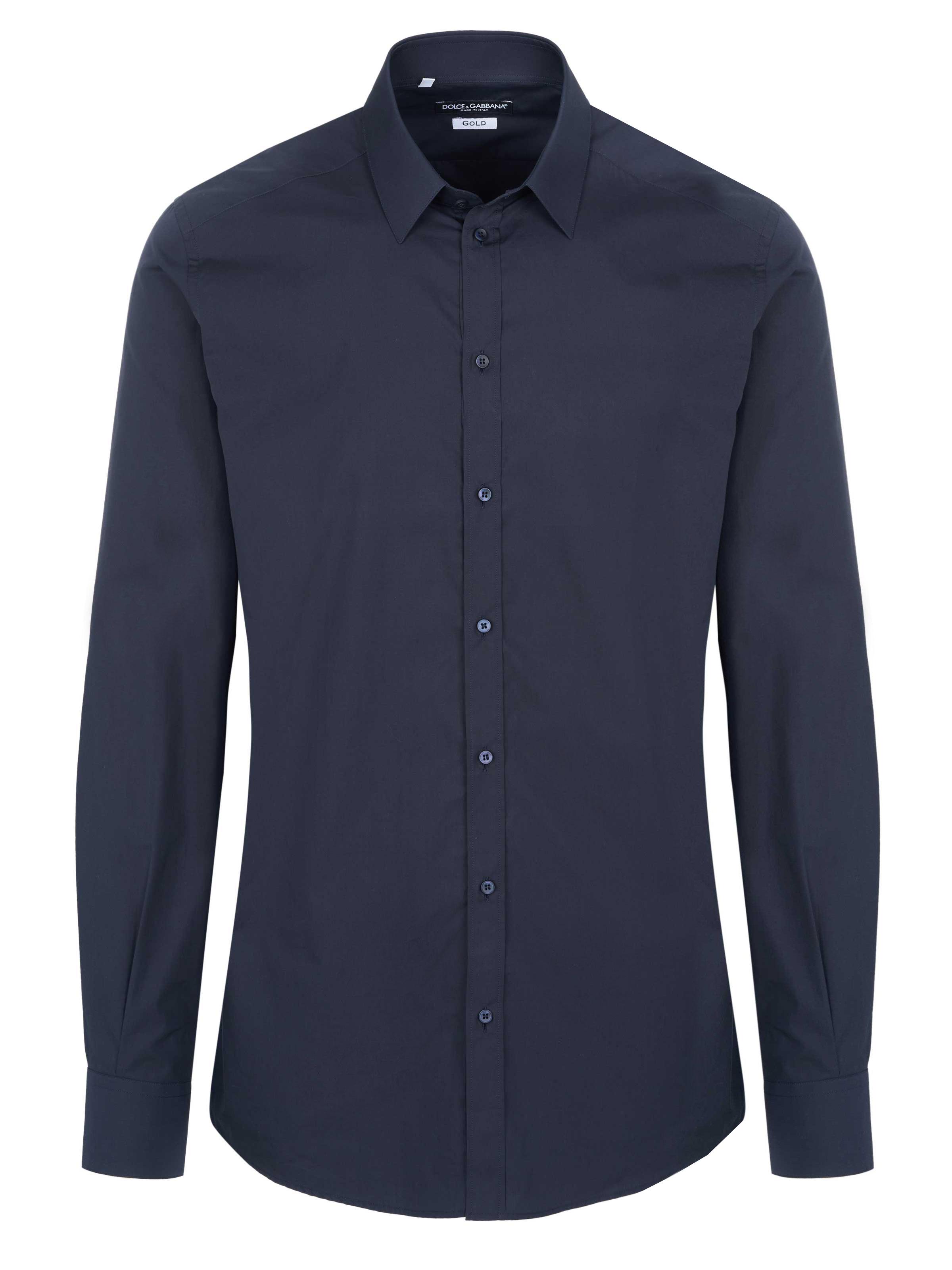 Dolce & Gabbana Gouden Collectie overhemd marineblauw