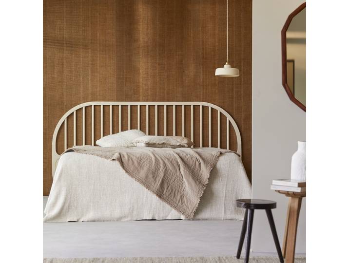 Bett-Kopfteil aus massiver Esche, 220 cm - Natur - Ash