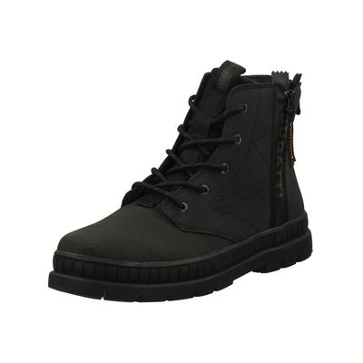 Schnürstiefelette BUGATTI "bugatti Stiefelette Lederimitat", Herren, Gr. 40, schwarz, Lederimitat, Schuhe Schnürstiefelette