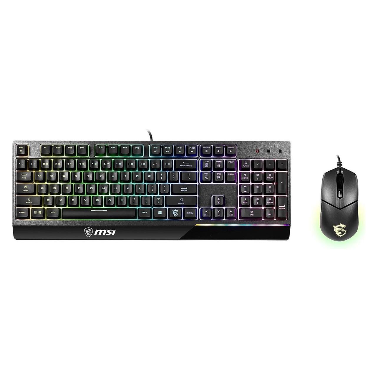 MSI VIGORGK30COMBOUS Tastatur USB QWERTY UK International Schwarz (Eng. Int., Kabelgebunden) (VIGOR GK30 COMBO US)