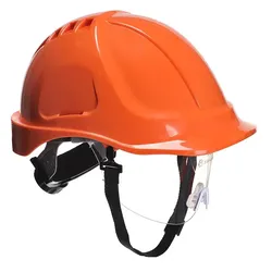 Schutzhelm mit Visier Endurance Plus PW54 - Orange
