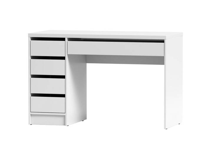 Livetastic Schreibtisch, Weiss, Holzwerkstoff, 5 Schublade(n) Schubladen, rechteckig, 55x77.6x120 cm, Büromöbel, Schreibtische, Bürotische