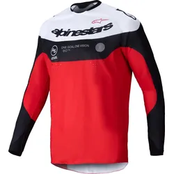Alpinestars Pro-Dura, Trikot - Schwarz/Hellrot/Weiß - L