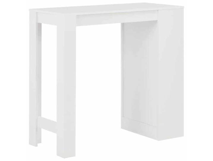 Neuf& 3353 Mobilier de cuisine - - Mode Table de bar avec étagère Blanc 110x50x103 cm 27.02 kg
