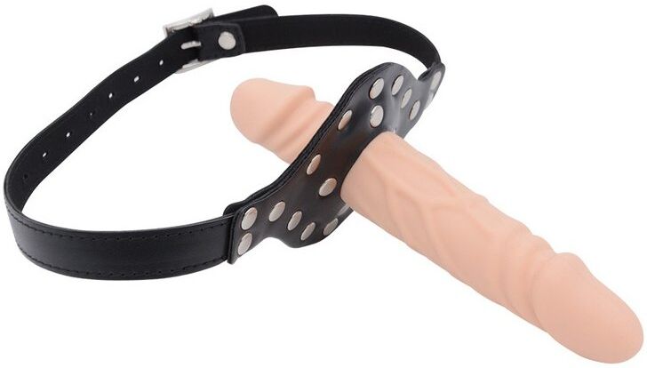 KINKgear Bâillon Pénis Double Cock M 13 x 3.3cm