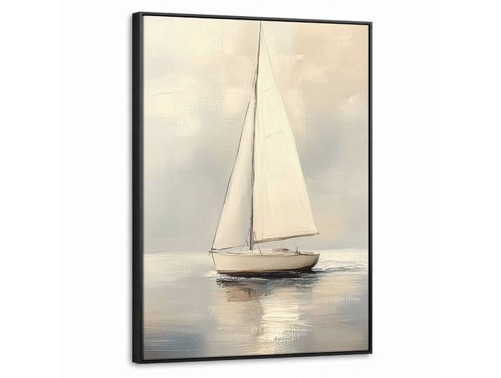 LEINWAND Bilder mit Rahmen - Segelschiff - Meer - Bewölkt - 70x100
