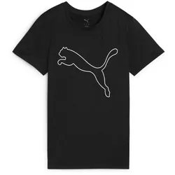 PUMA Tad Essential Heather Logo Trainingsshirt Damen 01 - PUMA black heather XS