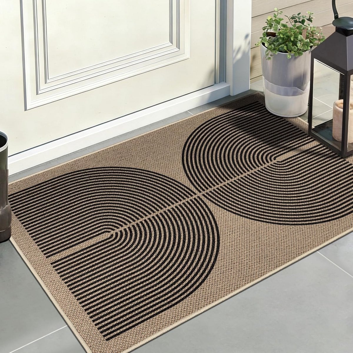 Schoonloopmat 60 x 90 cm - Antislip deurmat voor binnen - Machinewasbare jute-look vloermat