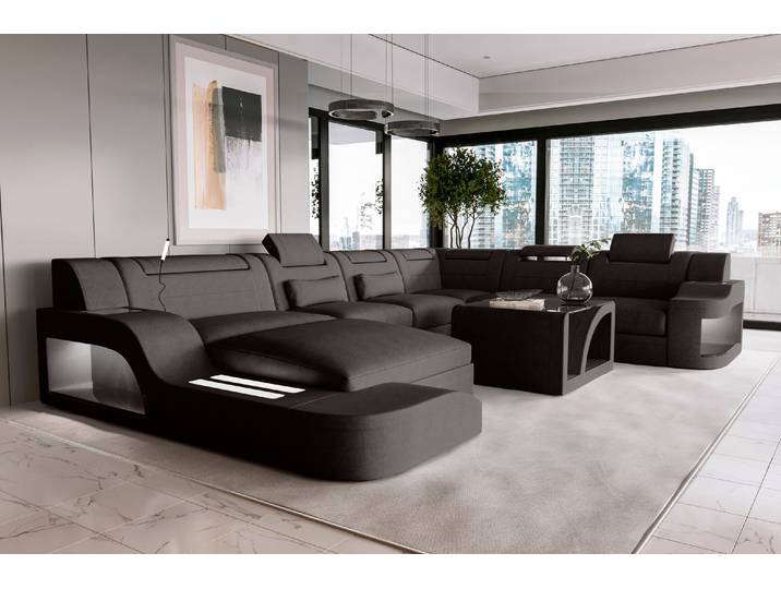 XXL Wohnlandschaft Palermo Stoffsofa