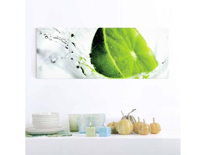 Glasbild Splash Lime Glasart: Sicherheitsglas Material: Glas Motiv: Essen & Getränke Muster: mit Motiv Multicolor 125 x 50 x 0cm