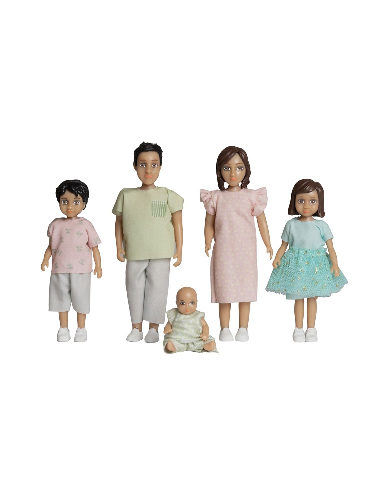 Micki Lundby Jamie Familie: Mutter, Vater, 2 Kinder & 1 Baby. Abnehmbare Kleidung. Ab 3 Jahren
