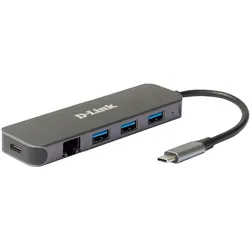 D-Link DUB-2334 D-Link DUB-2334  USB-C nach 1000MBit Adapter mit USB-Hub retail