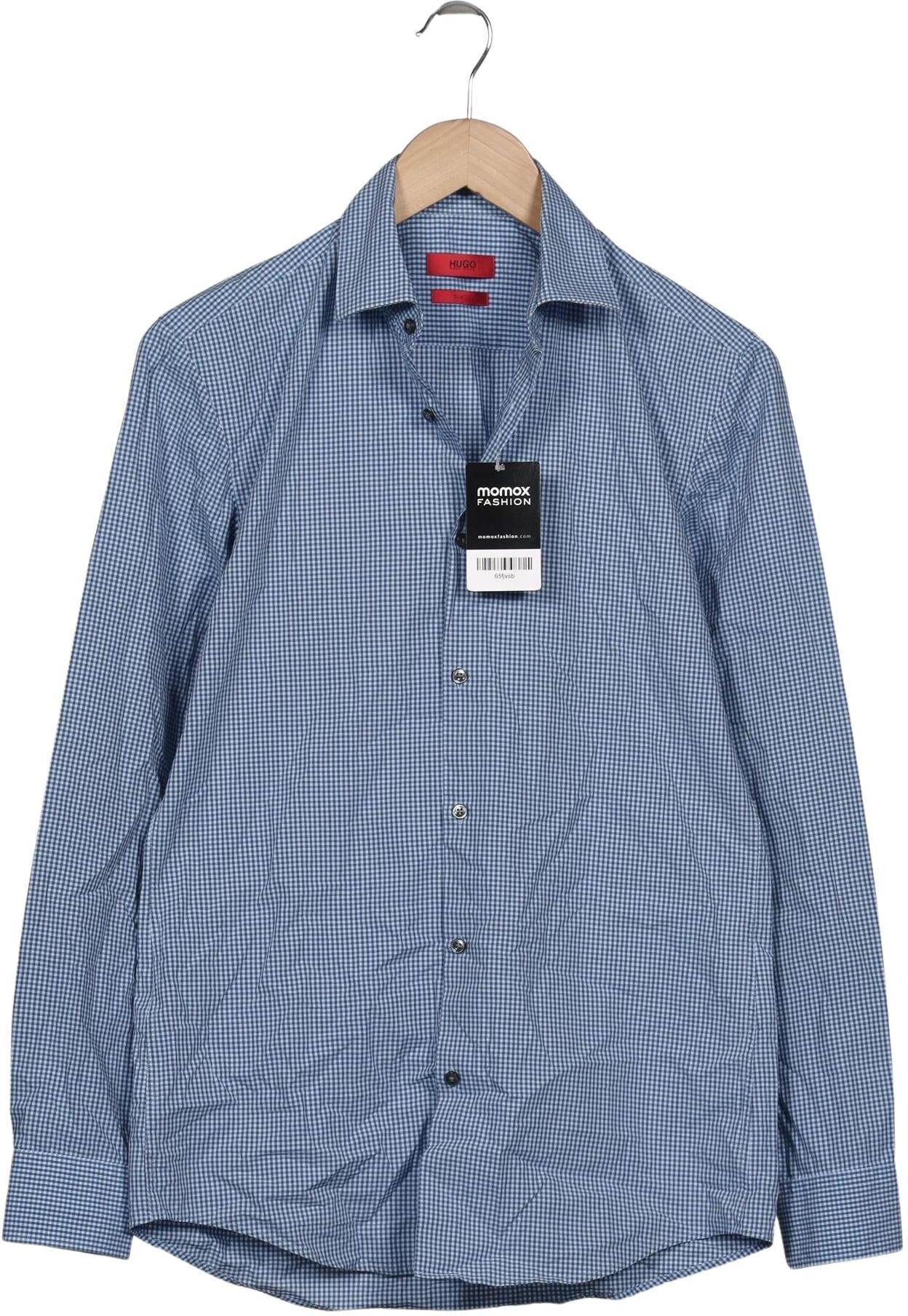 Hugo by Hugo Boss Herren Hemd, Blau, Gr. 38, Baumwolle - Second Hand