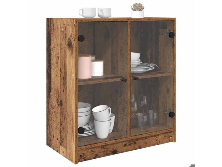 BEL-ACHAT* Bahut Meuble Enfilade - Fonction d'affichage Buffet Bois Ancien 68x37x75 5 cm Prom20470200