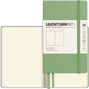 Leuchtturm1917 Notizbuch Pocket, 363943, Karton Hardcover, Salbei, 94 Blatt / 187 Seiten, 80 g/m², blanko, A6