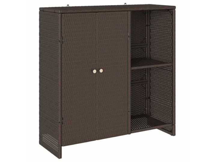 vidaXL Aufbewahrungsschrank mit Regal Braun 100 x 36 x 102 cm Rattan Richtig viel Platz für deine Sachen, Moderner Rattanstil, der einen coolen Akzent setzt,
