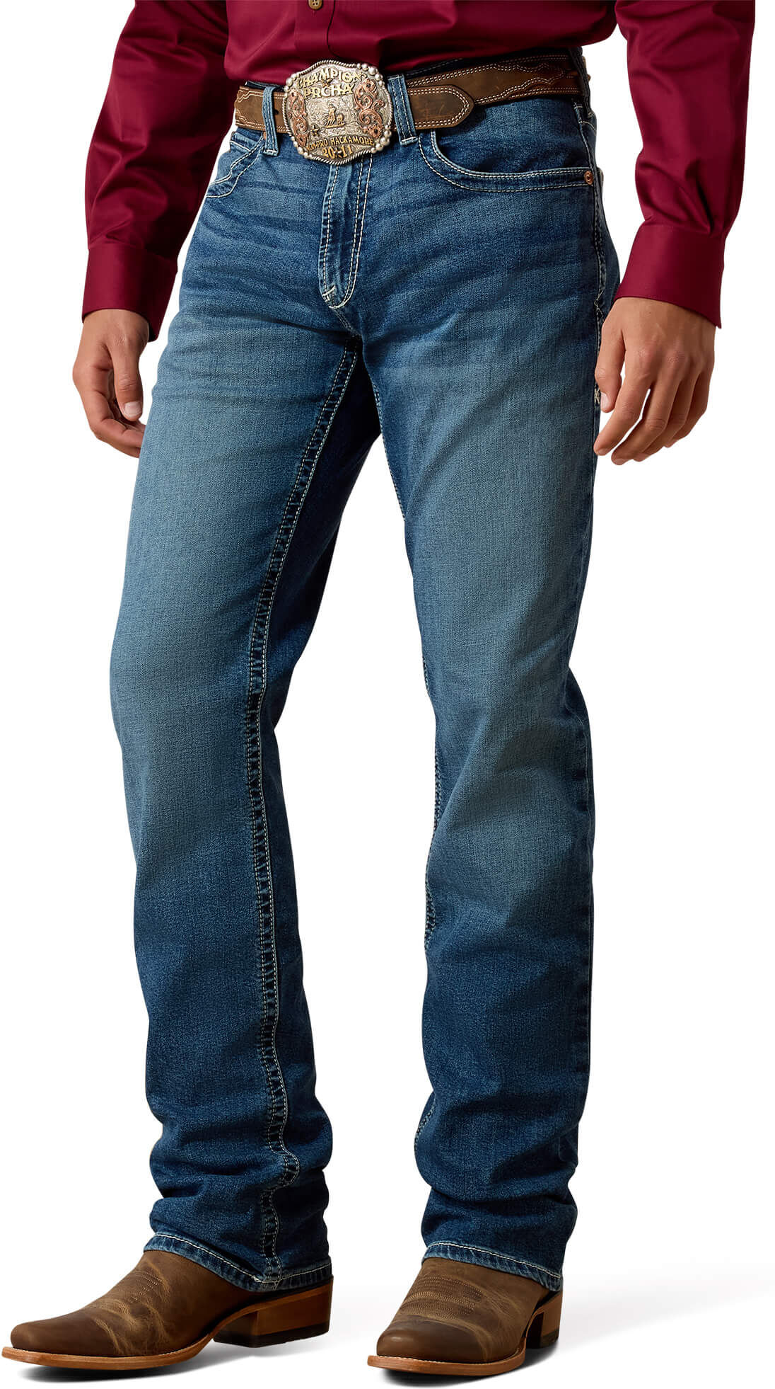 Men's M4 Relaxed Hugo Boot Cut Jeans in Bannock, Size: 34 X by Ariat