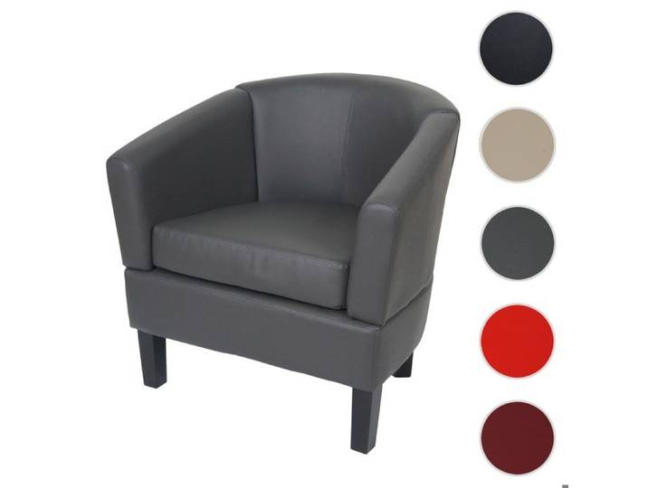 Fauteuil Lounge HWC-O17 similicuir gris
