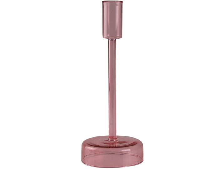 Kerzenständer AM DESIGN aus roséfarbenem Glas , rosa (rosé), B:8cm H:20cm, Glas, Kerzenhalter, Kerzenständer, stilvolle Ergänzung für romantische Dekorationen