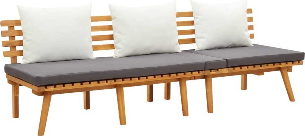 Garten-Tagesbett 200x65 cm Akazie Massivholz