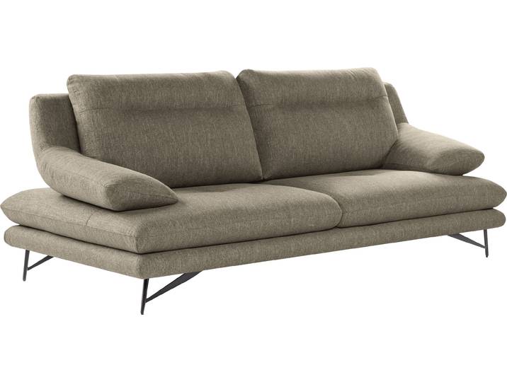 3-Sitzer Sofa, Strukturstoff, Beige 215×109×90 cm, Sitztiefenverstellung, Modern, Calia Italia