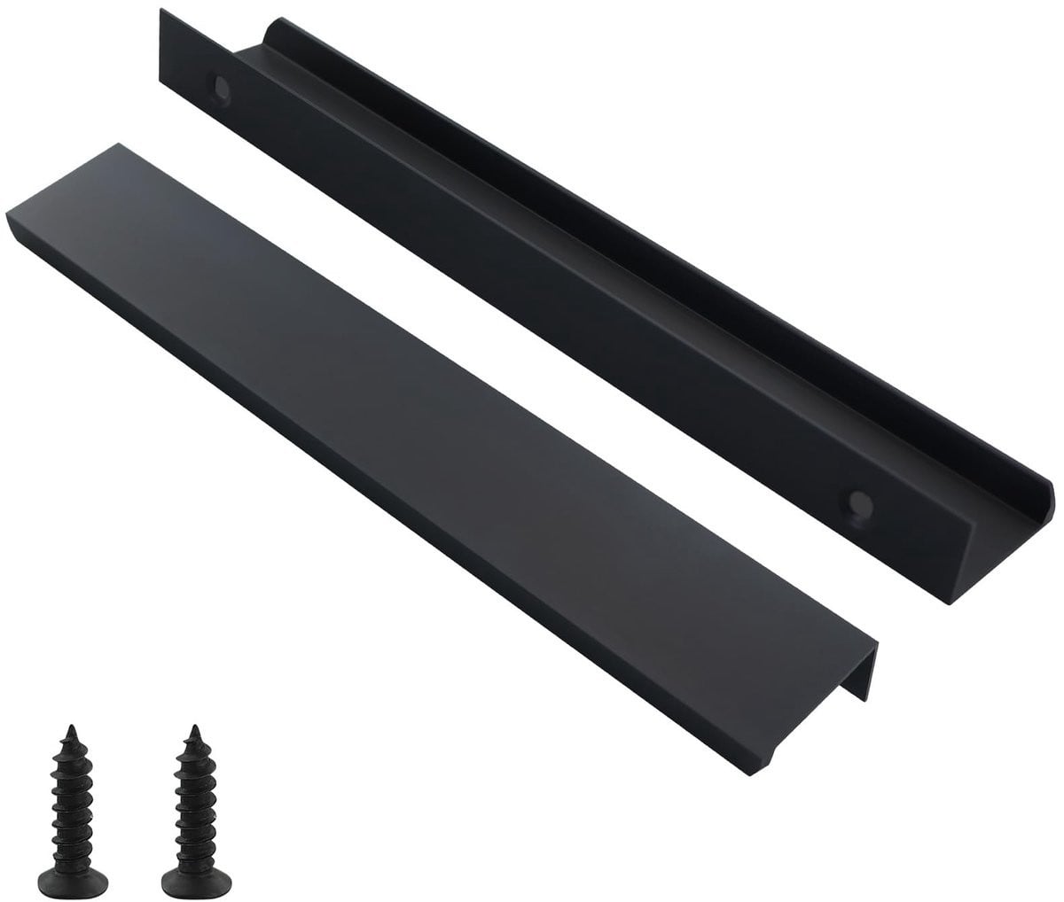 Dailygoods Meubelgrepen Zwart - 8 Stuks Aluminium Verborgen Handgrepen voor Keuken en Kast