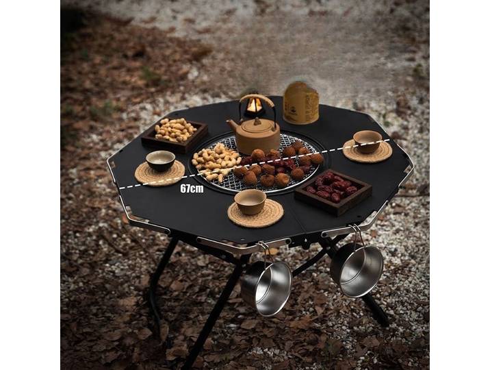 Table d'extérieur pliante en alliage d'aluminium, légère, Portable, multifonctionnelle, pour pique-nique, Barbecue, aucune Installation requise