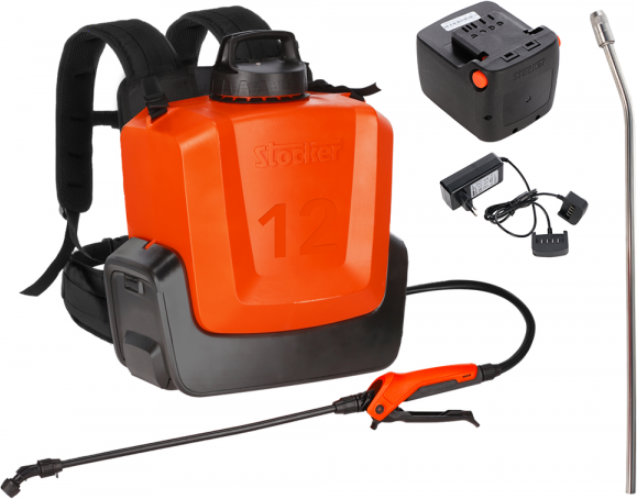 Stocker Ergomist 12 - Pompe de pulvérisation à dos à batterie - Cuve 12 L - 21 V  4 Ah
