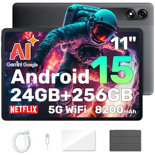 Blackview Tab 9 Tablet 11 inch Android 15 WiFi 24 GB RAM 256 GB ROM met Hoes