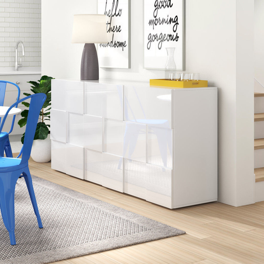 Zipcode Design Bailee 459.74cm Sideboard White 213.36cm H X 459.74cm W X 106.68cm D