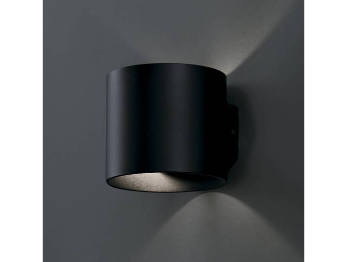 Applique murale Rond Ø 10cm Noir/Noir Aluminium G9