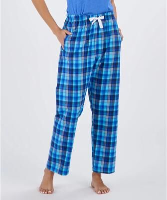 Boxercraft BW6620 Women's Womens Haley Flannel Pant in Blue Harmony Plaid size XL   Cotton