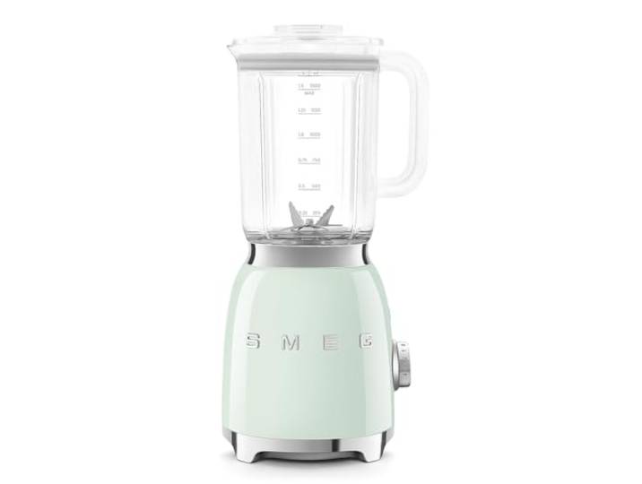 Smeg, Standmixer BLF03PGEU 1,5 L, 4 Geschwindigkeitsstufen, 4 Smoothie-Funktionen, grüner Smoothie, Eiscrusher und Selbstreinigung, Motorblock und integrierte Kabeltrommel, 800 W, Pastellgrün