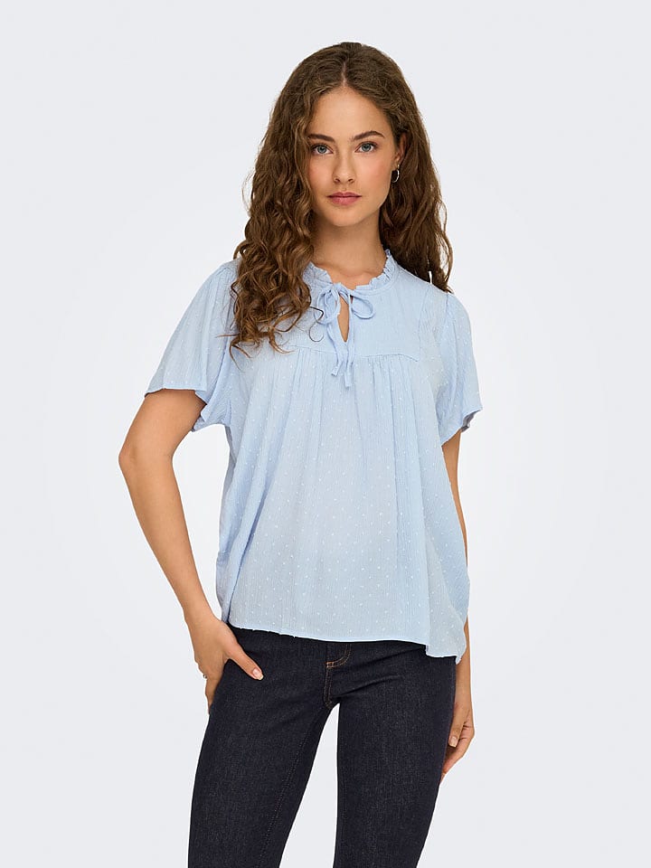 JDY Bluse "Lima" in Hellblau - 40