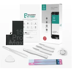 SIGN Complete Battery Replacement Kit - iPhone 15 Pro Max, Smartphone Akku