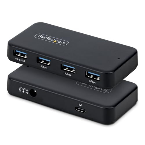 StarTech.com 4-Poorts USB-A Hub met 24W Voeding, 5Gbps, Zwart