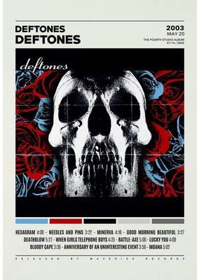 Inspired Finds Deftones Album Cover Canvas Poster Around The Fur And Saturday Night Wrist Wall Art deftones 19.69x27.56in Unframed