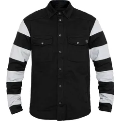 John Doe Motoshirt Prison, Hemd/Textiljacke - Schwarz/Weiß - XXL