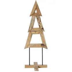 vidaXL Weihnachtsbaum mit Ständer Braun 120 cm Massivholz Teak