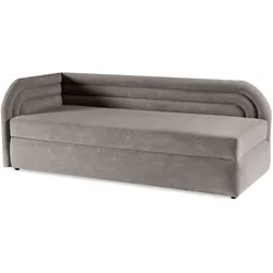 POLSTERBETT Cobi, Eckbett 80x200 cm mit Bettkasten, Hellbraun, Links