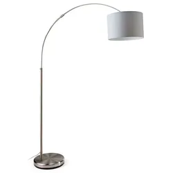 Trio Stehlampe Hotel Holz, Textil, Natur Weiß