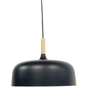 Luxula Pendelleuchte LX700174, mit E27-Fassung, Ø 30 cm, aus Stahl, schwarz