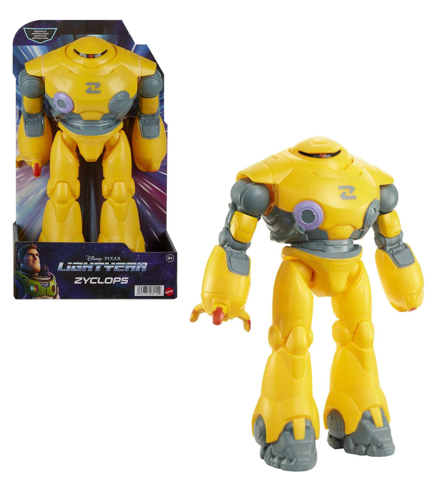 Mattel Disney Pixar Lightyear Zyclops speelgoedfiguur, 30 cm